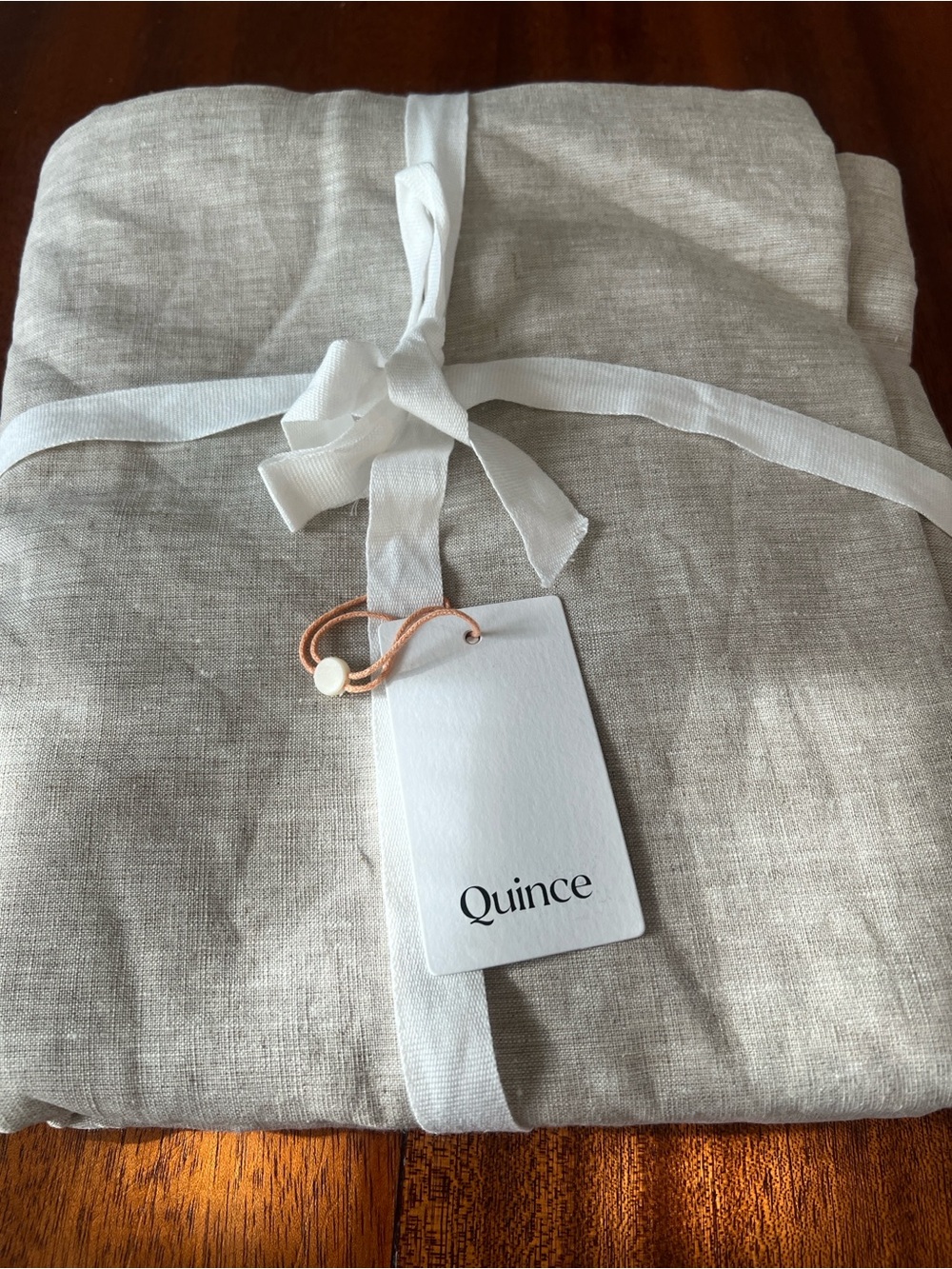 Quince European Linen True Blackout Curtain Panel in Flax - Picture 4 of 5